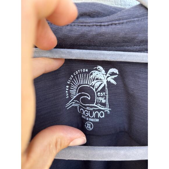 Laguna Super Slub Cotton Button Down Shirt, Cotton Poly Blend, Gray, Sz XL - Picture 5 of 6